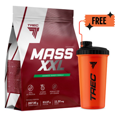 Trec Nutrition MASS XXL 3kg & 4,8kg | Muskelaufbau & Mass Gainer | Bulk Up Shake