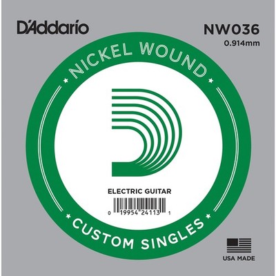 D Addario XL Nickel Wound .036 Gauge Electric Guitar String Replacement Set