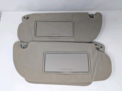 07-14 FORD EXPEDITION NAVIGATOR DRIVER PASSENGER LIGHTED SUN VISORS PAIR Stone