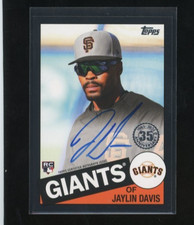2020 JAYLIN DAVIS TOPPS AUTO #/199 BLACK SERIES 2 1985 ROOKIE RC