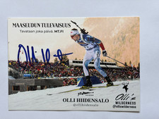 original signierte Autogrammkarte Olympia 2026 - Biathlon - Olli Hiidensalo