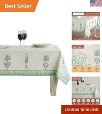 Elegant 100 Cotton Rectangular Tablecloth 60 x 90 Inches - Perfect for Dining