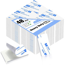 White Double Sided Adhesive Pads,Heavy Duty Mounting Tape,48Pcs 3Mm Thickness Pr