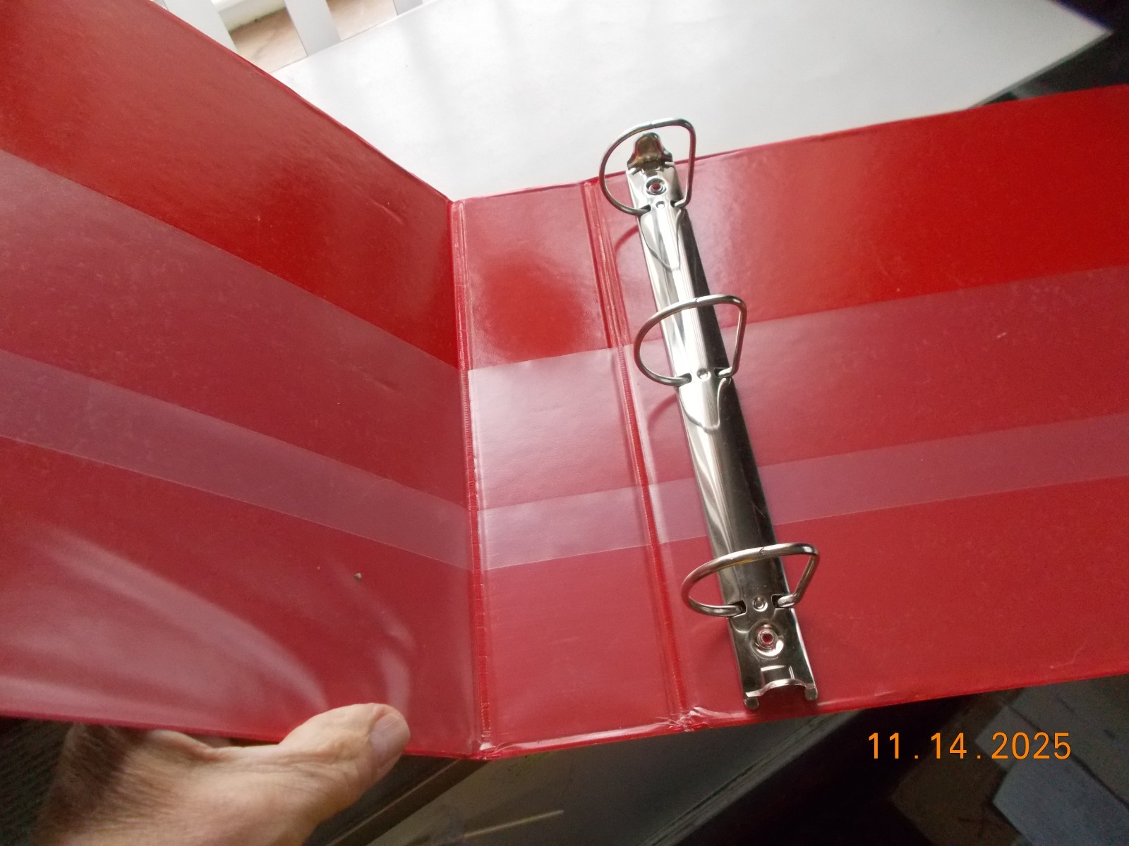 New Up&Up 2" D-Ring Binder with View Pockets inside and out, Red