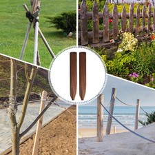  2 Pcs Garden Bed Edging Flower Border for Landscaping Fence Wood