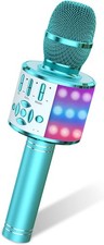 Amazmic Kids Karaoke Microphone Machine Toys for Girls Bluetooth Blue