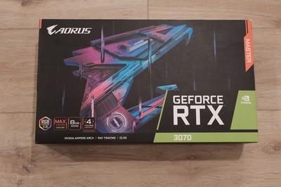 Gigabyte Aorus Master Nvidia GeForce RTX 3070 8GB GPU Video Graphics Card