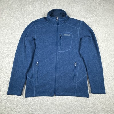Marmot Jacket Mens Medium Fleece Drop Line Sweater DriClime Zip Hiking Outdoors