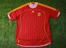 SPAIN TEAM 2006/2008 FOOTBALL SOCCER SHIRT JERSEY HOME ADIDAS ORIGINAL SIZE XL