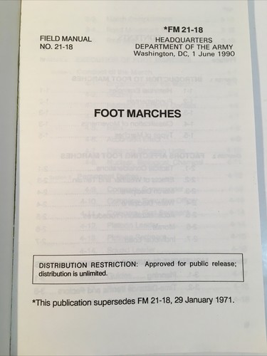 Foot Marches FM 21-18 Handbook 1990 - Imagen 2 de 12