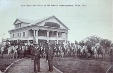 Cow Boys And Girls Miller Bros 101 Ranch HQ, Bliss, OK RPPC Postcard Copy