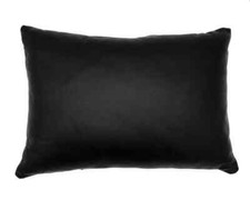 Authentic Leather Black Lumbar Pillow Cover Only Or With Cushion Couch Decor Authentic Leather Black Lumbar Pillow Cover Only Or With Cushion Couch Decor