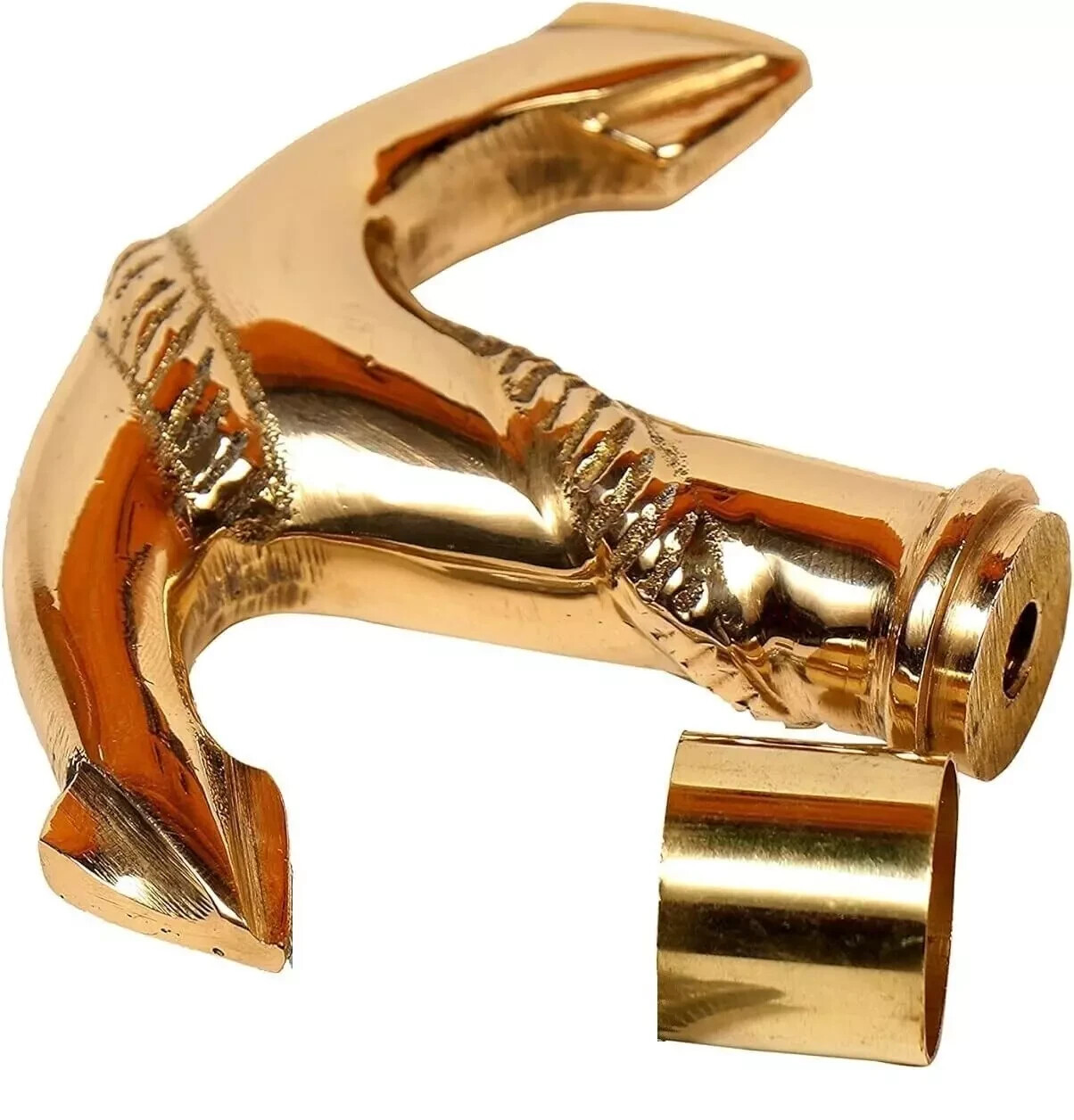 Nautical Solid Brass Anchor Walking Stick Handle … - image 8
