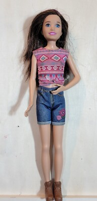 Mattel Barbie Skipper Doll 2010 Body 2016 Head Purple Hair