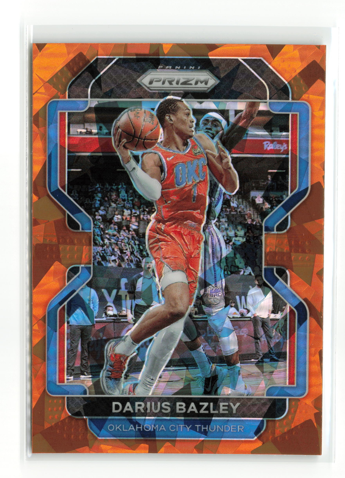 DARIUS BAZLEY #237 2021-22 PANINI PRIZM THUNDER ORANGE ICE