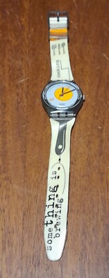 10 - Vintage Swatch Uhr SUNNY SIDE UP (GM 135) 1995 - Armband beschädigt