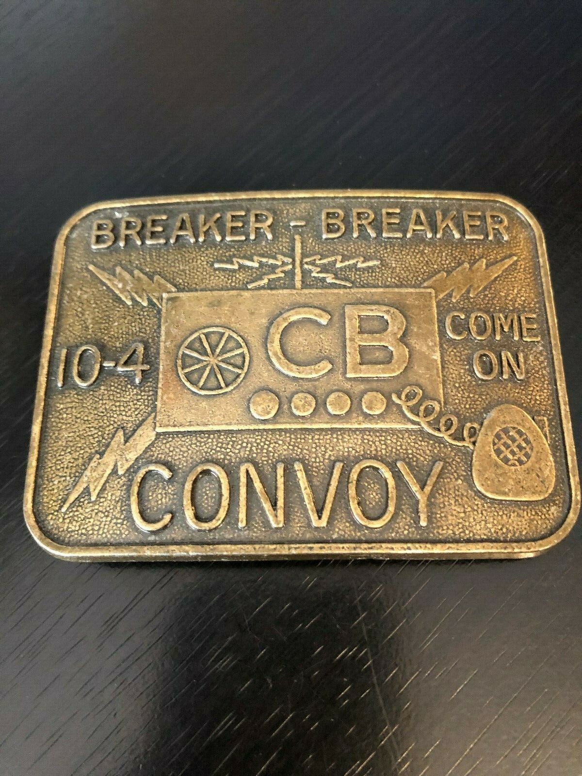 Breaker Breaker CB Radio Belt Buckle Convoy 104 Come… Gem