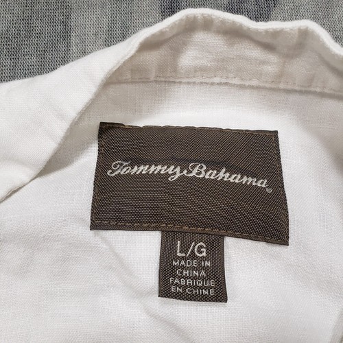 Tommy Bahama Jacket Womens Large White Linen Zip Up Lightweight Pockets - Picture 4 of 13