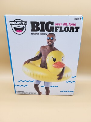 GIANT 4 FT  Inflatable Rubber Duckie Ducky Duck Pool Float Raft  - BigMouth Inc
