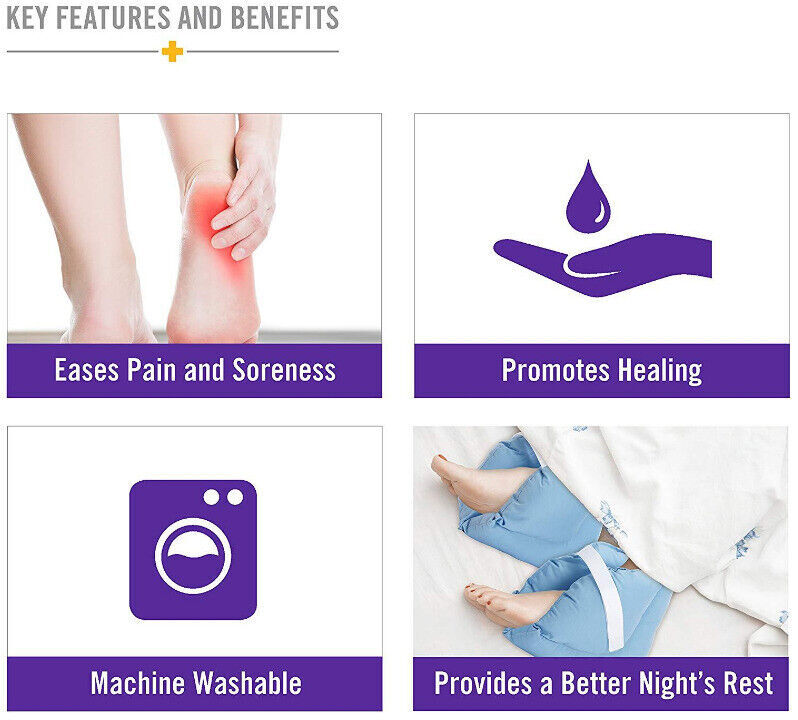 2X Heel Pillows Pads Bed Sore Cushion Heel Protectors for Feet Foot for