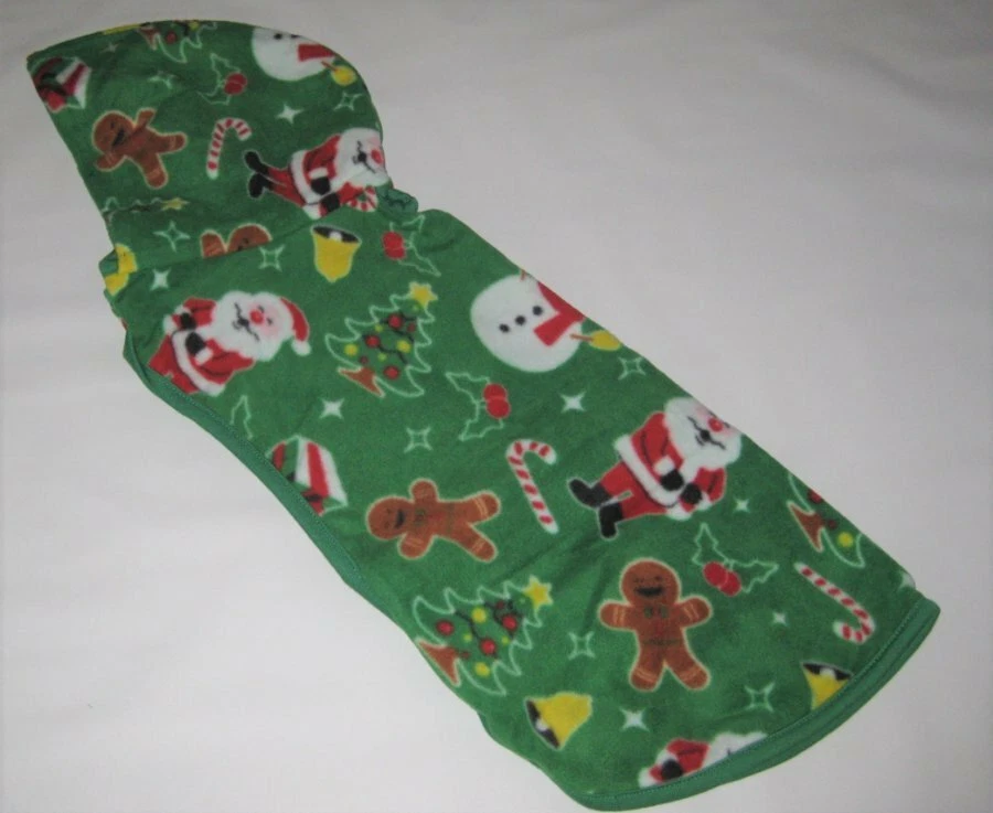 Dog Clothes The Children s Place Christmas Print Hooded PJS Green Size Large L