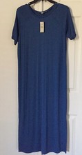 NWT LOFT Petite XS Royal Blue Soft Lightweight Maxi Dress. 44 In Length.