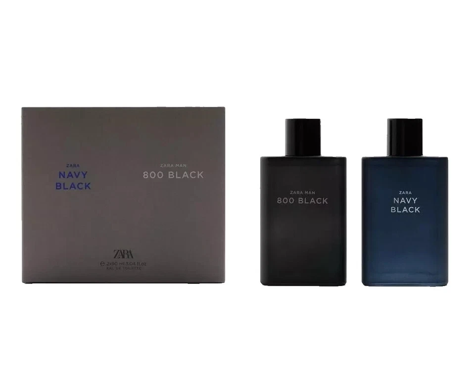 Zara Navy Black & Zara Man 800 Black Eau De Toilette Herren 2 x 90 ml (3,04 f...
