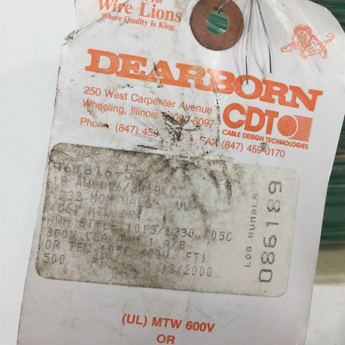 Dearborn CDT 461816-5-Z 26/30 600V 18awg MTL 500' Green - Picture 2 of 5