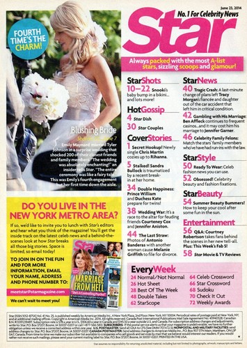 STAR Magazine June 23 2014 Princess Kate Rihanna Chris Martin Sandra Bullock - Picture 2 of 2