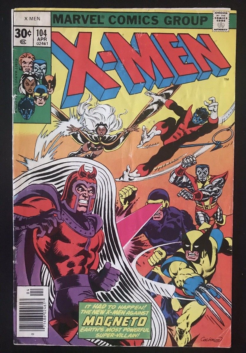 X-men #104 スタージャマーズ 初登場❗️1977年出版　アメコミリーフ X-Men #104 First Printing 1977 Comic Book. 1st Starjammers