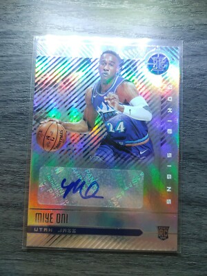 2019 20 Panini Illusions rookie signs Utah Jazz rookie Miye Oni autograph