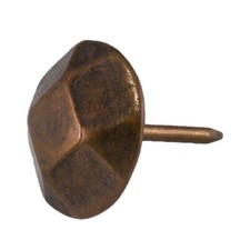 50PCS Chequered Upholstery Nails 5/8" Head Antique Copper French Natural