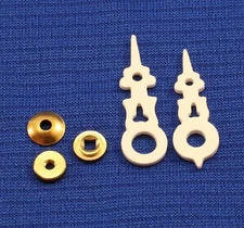 Regula Cuckoo Clock Movement Hands For 60 mm or 2 1/4" Dial NEW White w/ Nuts