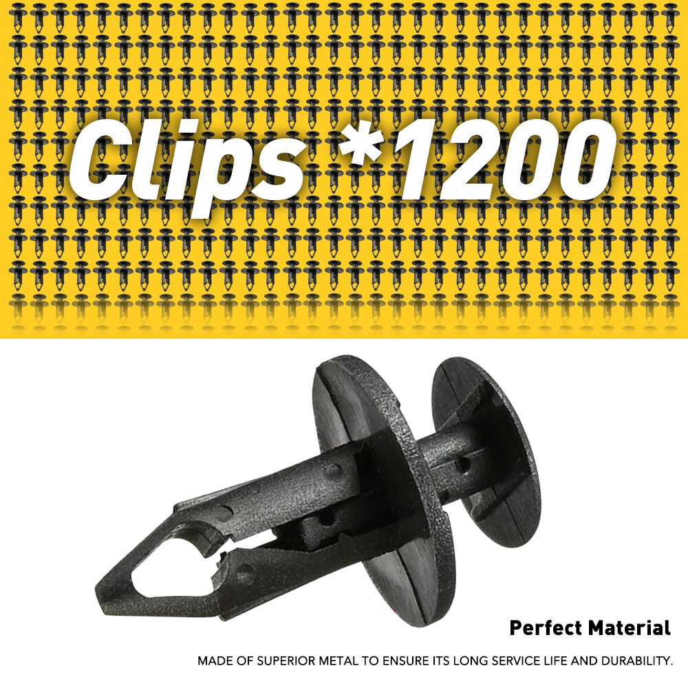 1200pcs 8mm Bumper Clips Retainer Auto Car Rivets New For 2011-2016 Ford Fiesta