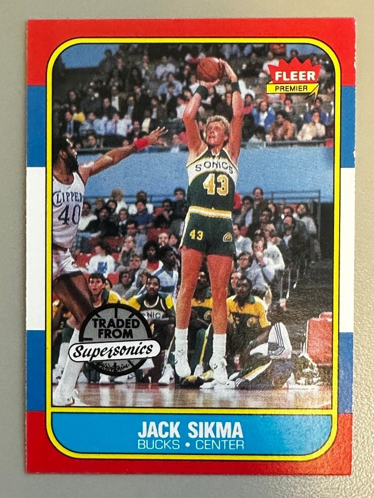 Jack Sikma 1986-87 Fleer Set-Break #102 HOF NM or better