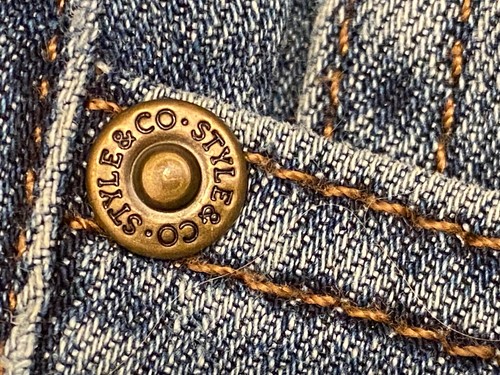 Style & Co. Women's Medium Wash Blue Slim Leg Embroidered Stretch Jeans Size 16 - Picture 10 of 20