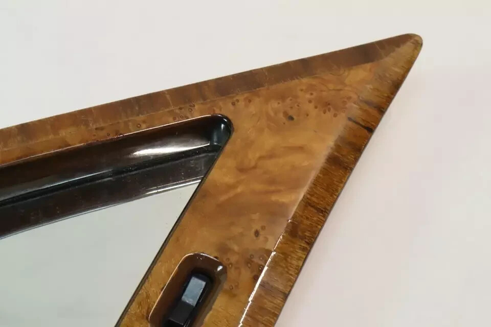 91 Bentley Turbo R Rear Left Side Interior Quarter Panel Mirror Wood Trim OEM