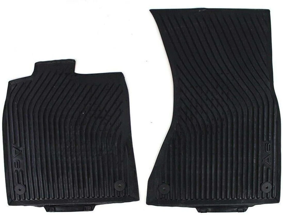 2012-2018 Audi A6 Front All-Weather Black Floor Mats Genuine OEM 4G1-061-221-041 - Image 2 of 4