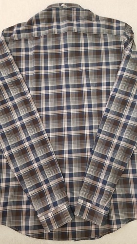 Aglini Slim Fit Blue, Pink, White Plaid Dress Shirt Men's 41 Made in Italy - Picture 10 of 11