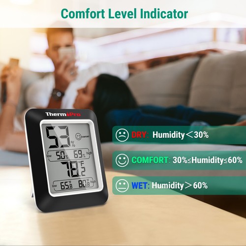 TP50W Mini LCD Indoor Hygrometer Thermometer Rome Temperature Humidity Monitor - Picture 3 of 10