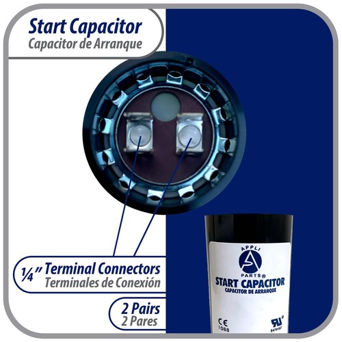 Appli Parts motor start capacitor 145-175 Mfd (microfarads) uF 250 VAC universal - Picture 5 of 8