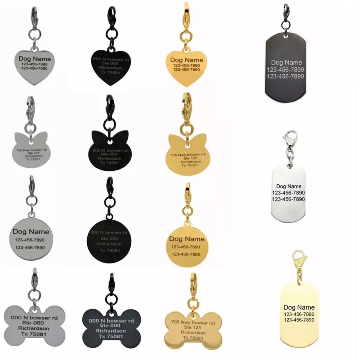 Pet ID Tags for Dogs and Cats - Best Price Custom Engraved Tags by