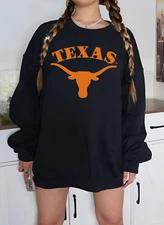 Texas Longhorns Shirt Unisex Pullover Sweatshirt College Football Vintage Hoodie