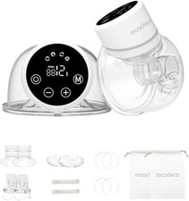 Mcadero M6 Wearable Breast Pump,4 Mode 12 Levels,LED Display,Electric Hands-Fr