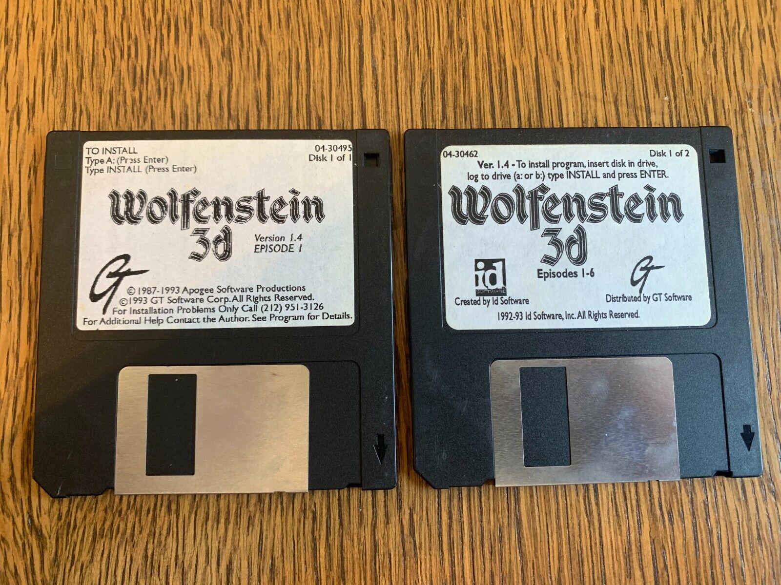 WOLFENSTEIN 3D APOGEE EPISODE 1 I GAME PC MS-DOS 3.5" DISK(S) NEAR MINT TESTED