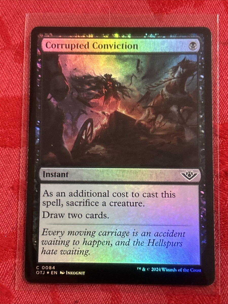 FOIL MTG - Corrupted Conviction - Outlaws of Thunder FOIL MTG - Corrupted Conviction - Outlaws of Thunder
