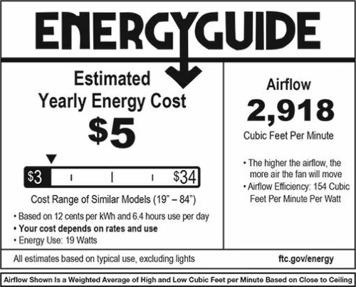 TREY 44" METALLIC MATTE BRONZE INDOOR CEILING FAN - Picture 3 of 4