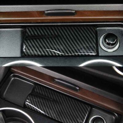 Steel Cover Trim Carbon Fiber Car Ashtray Decoration For Benz GLS GLE 2016-2019