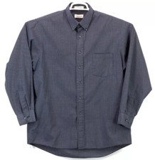 Van Heusen Blue Check Long Sleeve Button Up Shirt Men's Size 16.5