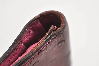 Kopen Authentic HERMES Bearn Soufflet Leather Long Wallet Purse Purple 4956G